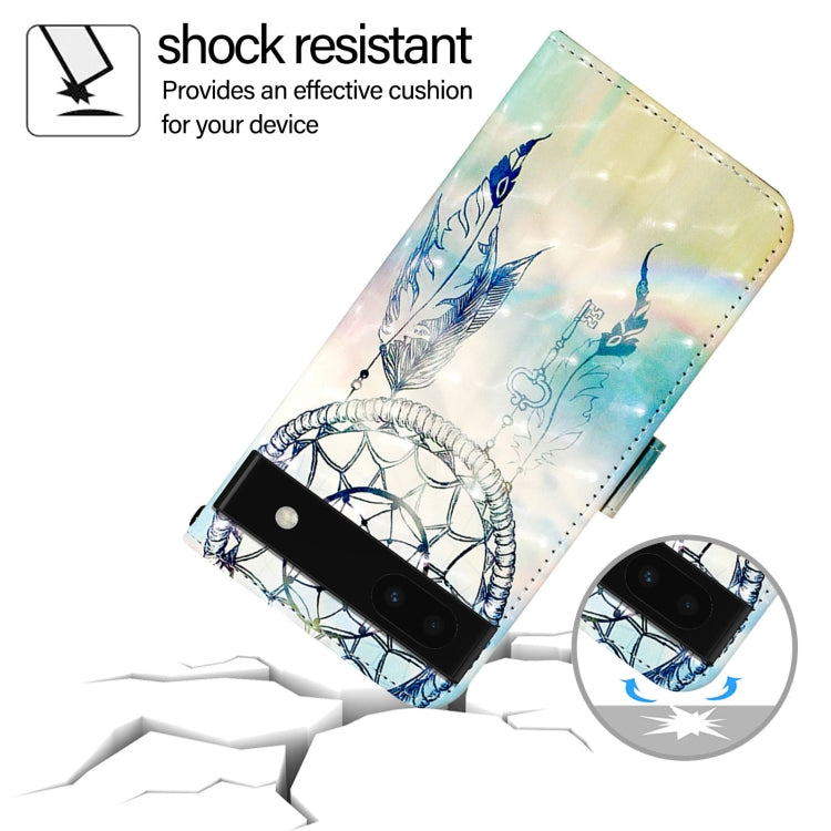 For Google Pixel 6a 3D Painting Horizontal Flip Leather Phone Case