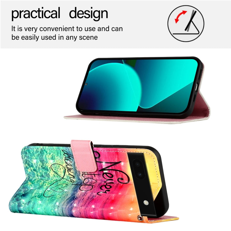 For Google Pixel 6a 3D Painting Horizontal Flip Leather Phone Case