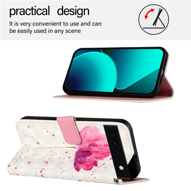 For Google Pixel 6a 3D Painting Horizontal Flip Leather Phone Case