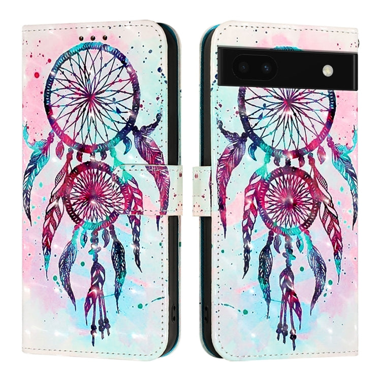 For Google Pixel 6a 3D Painting Horizontal Flip Leather Phone Case