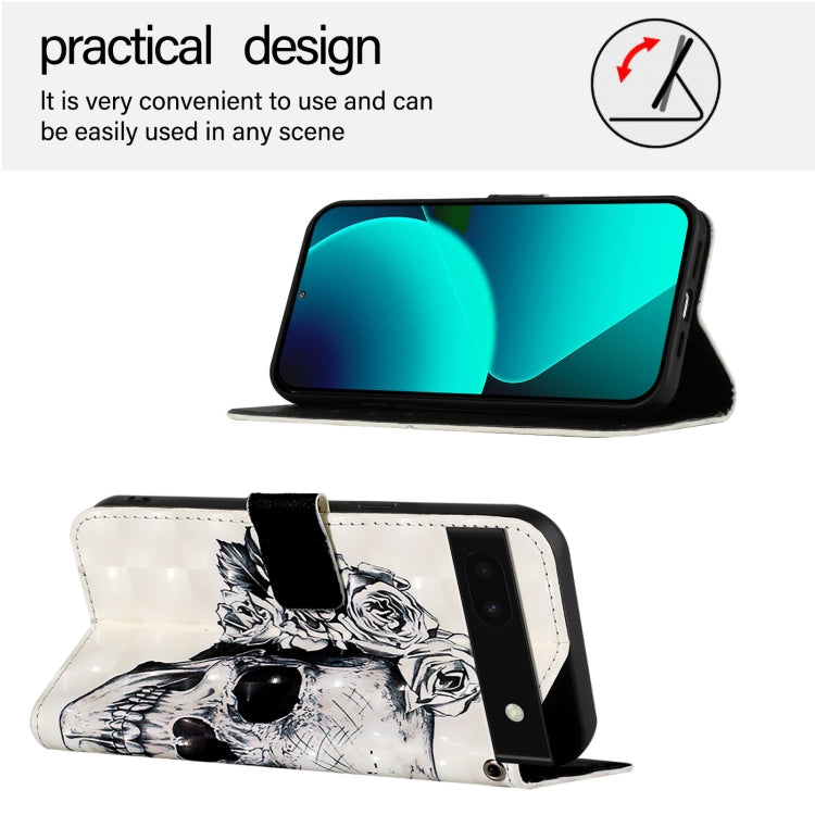 For Google Pixel 6a 3D Painting Horizontal Flip Leather Phone Case