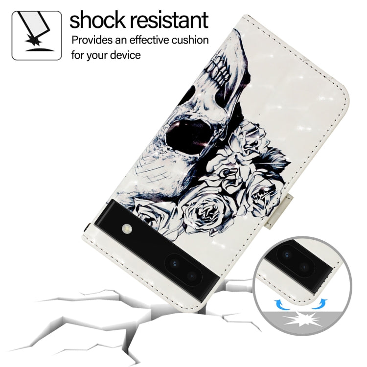 For Google Pixel 6a 3D Painting Horizontal Flip Leather Phone Case