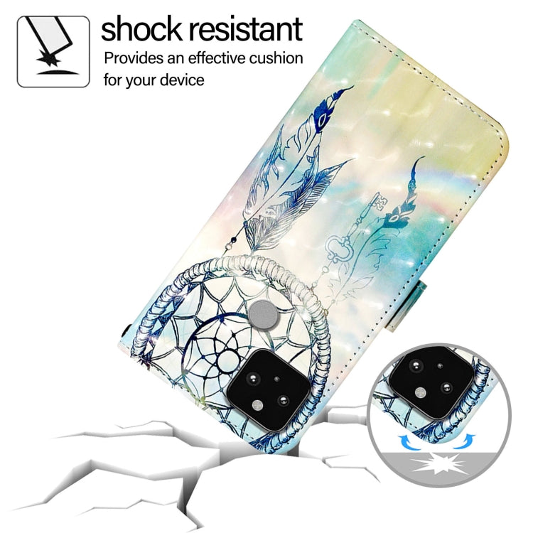 For Google Pixel 5 3D Painting Horizontal Flip Leather Phone Case