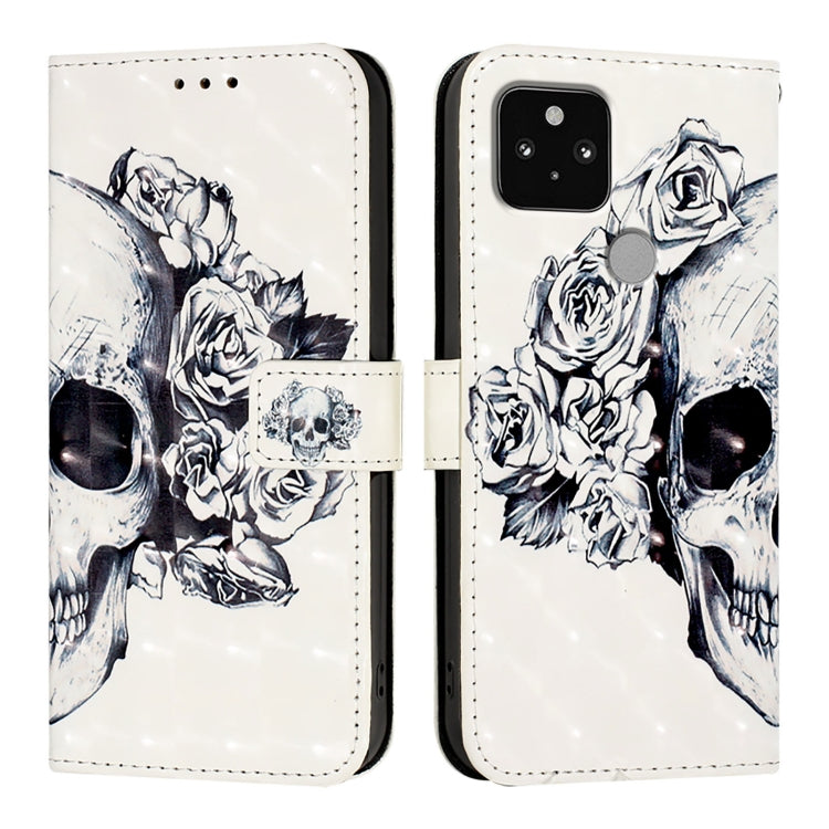 For Google Pixel 5 3D Painting Horizontal Flip Leather Phone Case