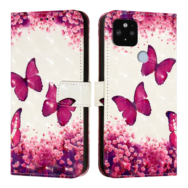 For Google Pixel 5 XL / Pixel 4a 3D Painting Horizontal Flip Leather Phone Case