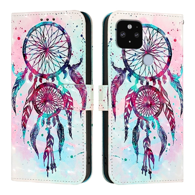 For Google Pixel 5 XL / Pixel 4a 3D Painting Horizontal Flip Leather Phone Case