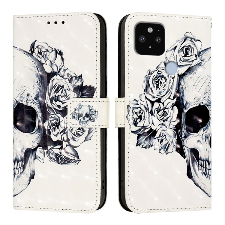 For Google Pixel 5 XL / Pixel 4a 3D Painting Horizontal Flip Leather Phone Case