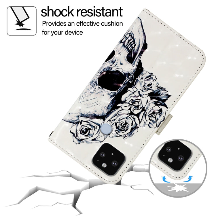 For Google Pixel 5 XL / Pixel 4a 3D Painting Horizontal Flip Leather Phone Case