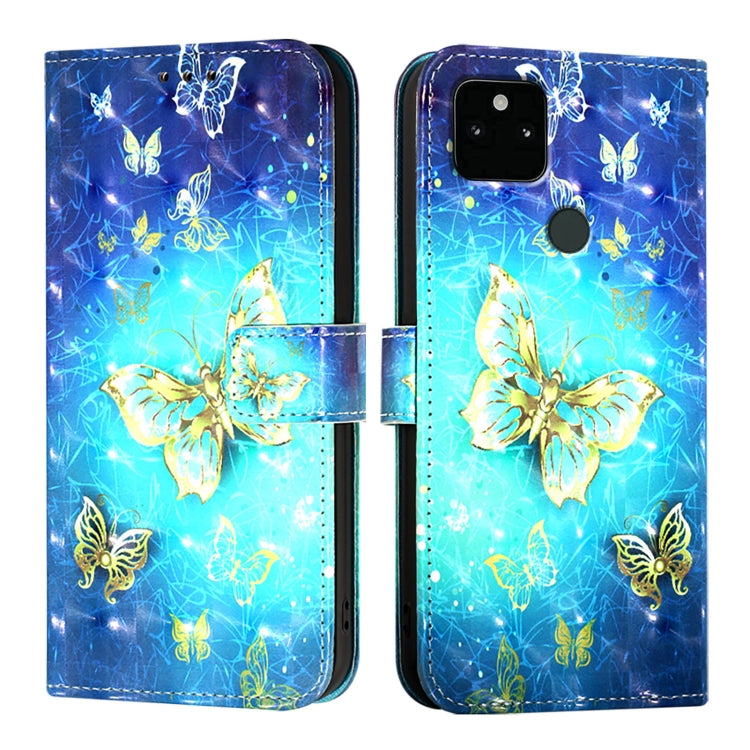For Google Pixel 5a 5G 3D Painting Horizontal Flip Leather Phone Case