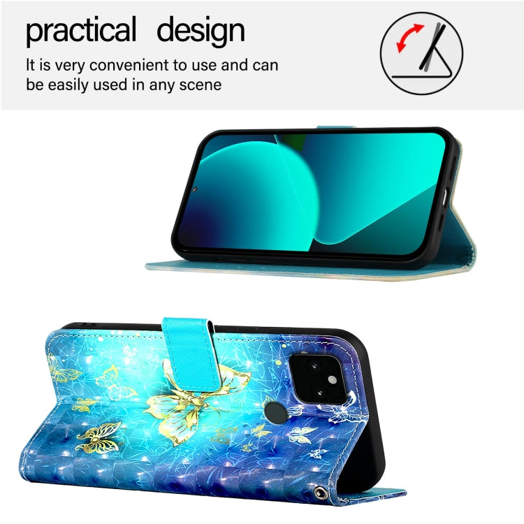 For Google Pixel 5a 5G 3D Painting Horizontal Flip Leather Phone Case