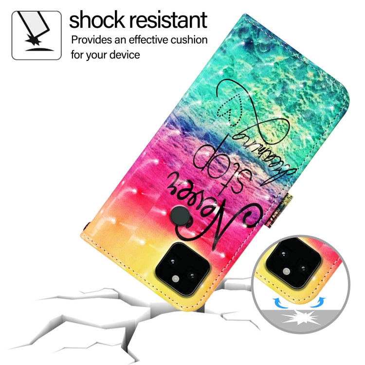 For Google Pixel 5a 5G 3D Painting Horizontal Flip Leather Phone Case