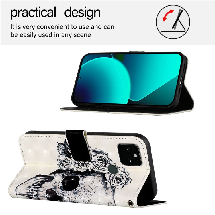 For Google Pixel 5a 5G 3D Painting Horizontal Flip Leather Phone Case