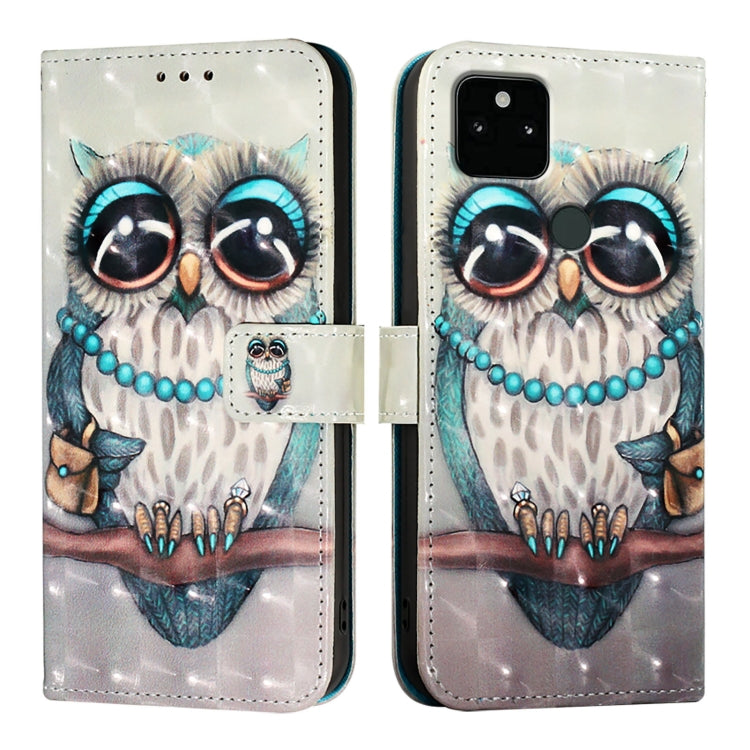 For Google Pixel 5a 5G 3D Painting Horizontal Flip Leather Phone Case