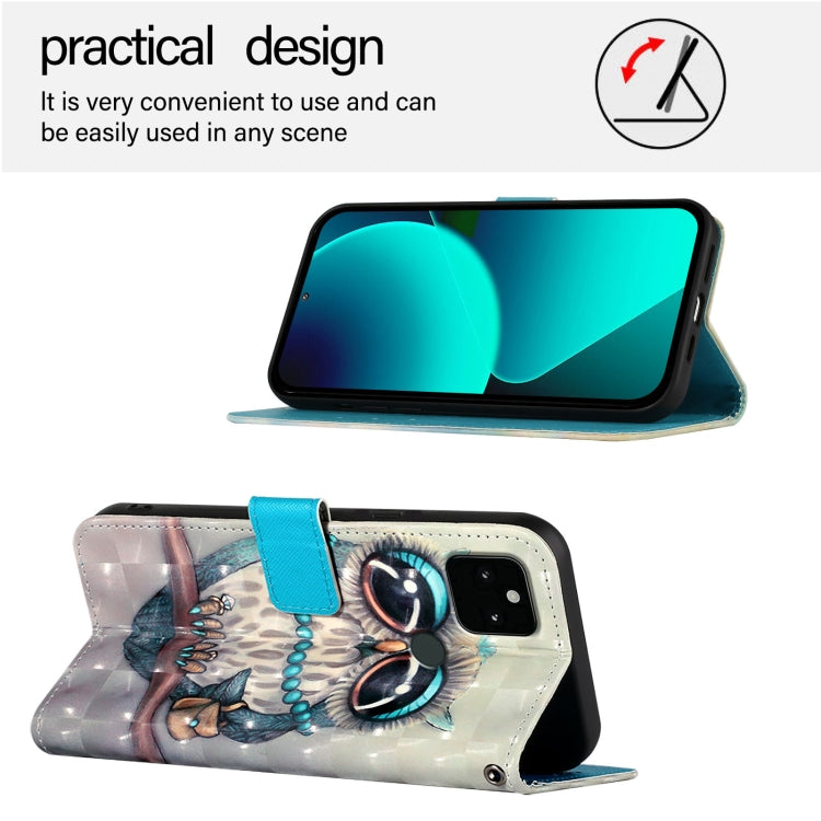 For Google Pixel 5a 5G 3D Painting Horizontal Flip Leather Phone Case