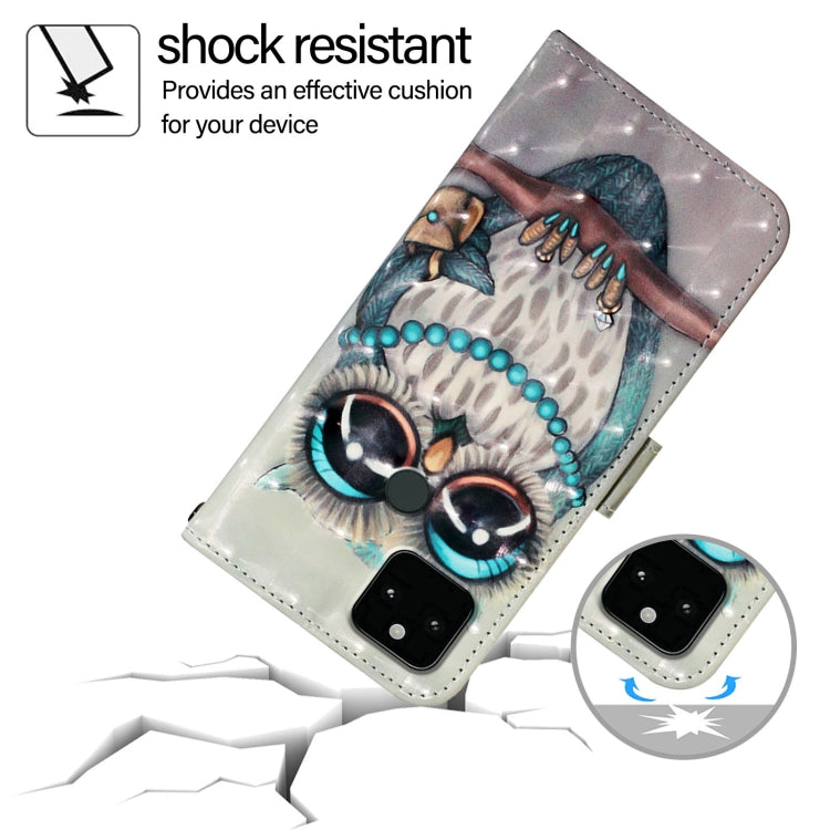 For Google Pixel 5a 5G 3D Painting Horizontal Flip Leather Phone Case