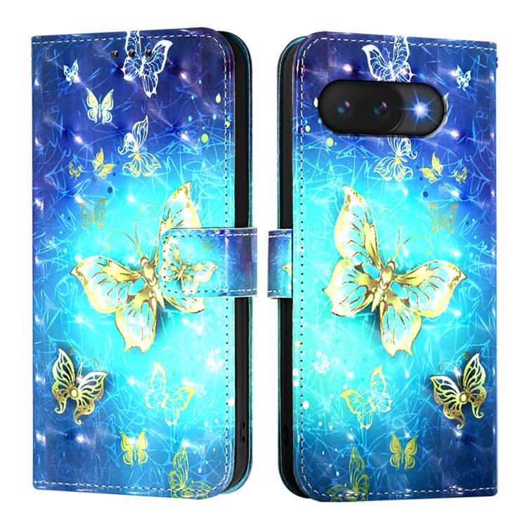 For Google Pixel 9a 3D Painting Horizontal Flip Leather Phone Case