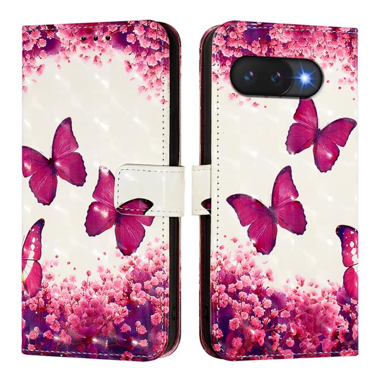 For Google Pixel 9a 3D Painting Horizontal Flip Leather Phone Case