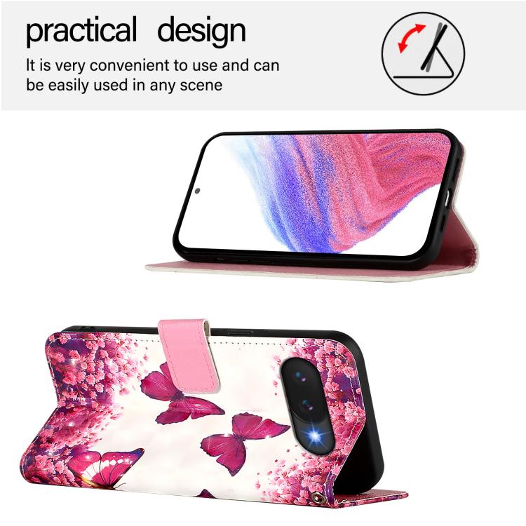 For Google Pixel 9a 3D Painting Horizontal Flip Leather Phone Case
