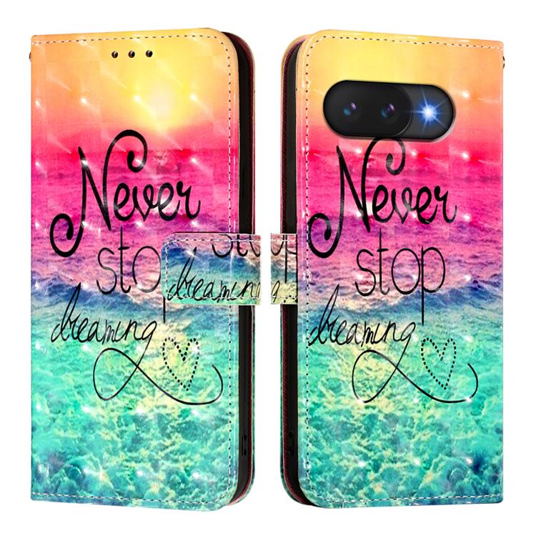 For Google Pixel 9a 3D Painting Horizontal Flip Leather Phone Case