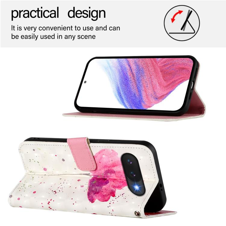 For Google Pixel 9a 3D Painting Horizontal Flip Leather Phone Case
