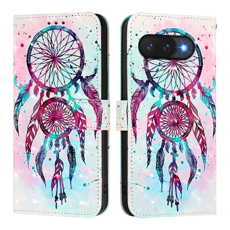 For Google Pixel 9a 3D Painting Horizontal Flip Leather Phone Case
