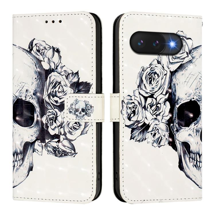 For Google Pixel 9a 3D Painting Horizontal Flip Leather Phone Case