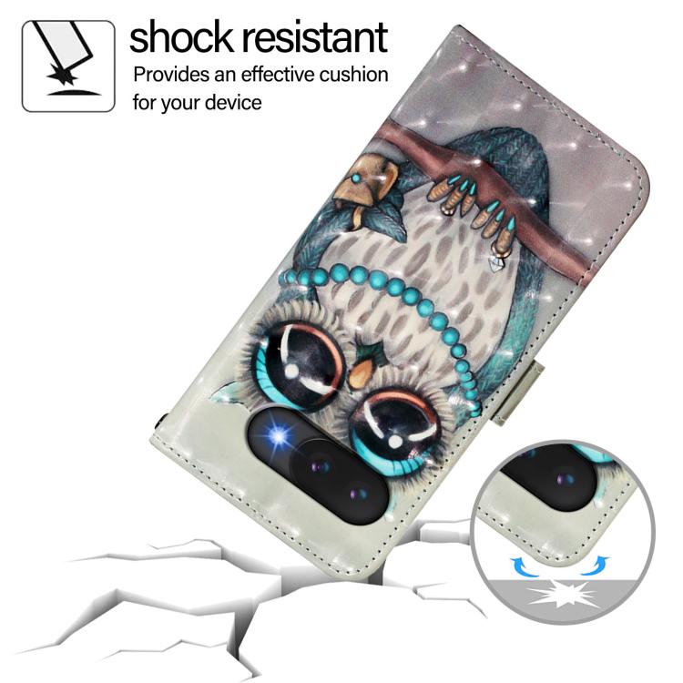 For Google Pixel 9a 3D Painting Horizontal Flip Leather Phone Case