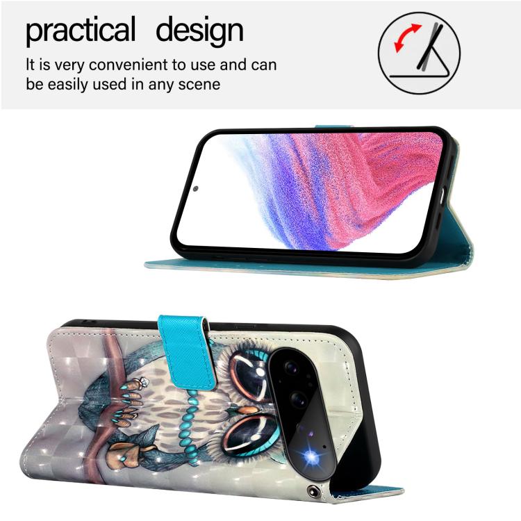 For Google Pixel 11 Pro / 11 3D Painting Horizontal Flip Leather Phone Case