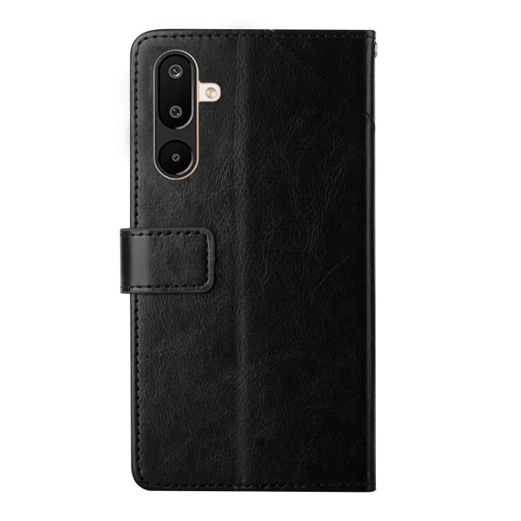 For Samsung Galaxy M36 5G Y-shaped Pattern Flip Leather Phone Case