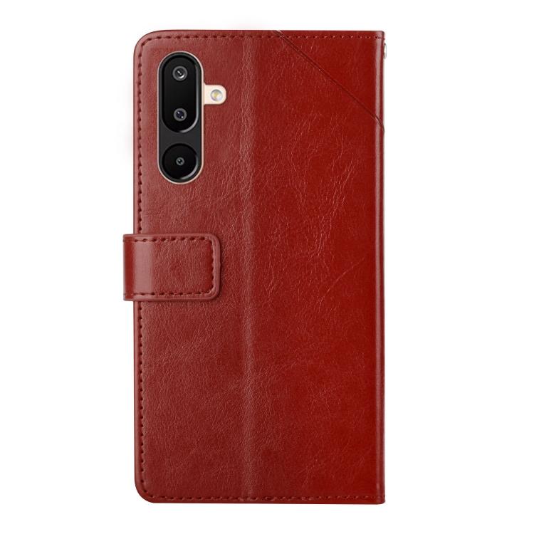 For Samsung Galaxy M36 5G Y-shaped Pattern Flip Leather Phone Case