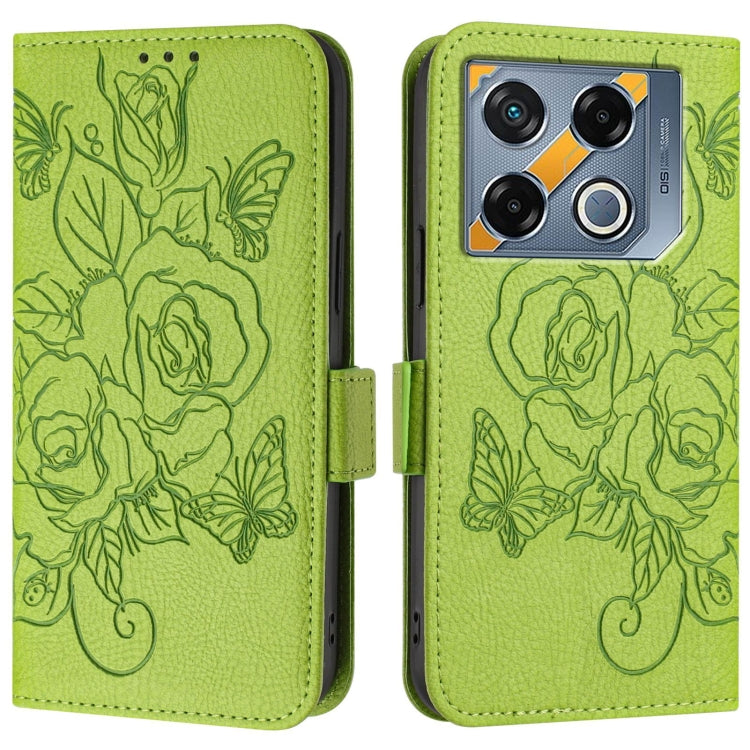 For Infinix GT 20 Pro Embossed Rose RFID Anti-theft Leather Phone Case