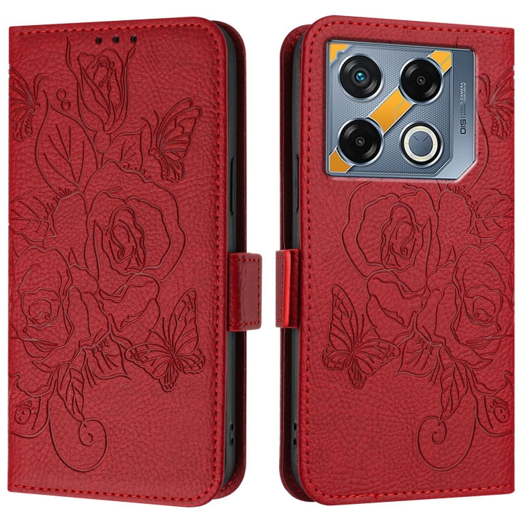 For Infinix GT 20 Pro Embossed Rose RFID Anti-theft Leather Phone Case