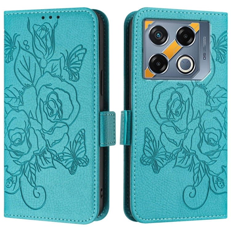 For Infinix GT 20 Pro Embossed Rose RFID Anti-theft Leather Phone Case