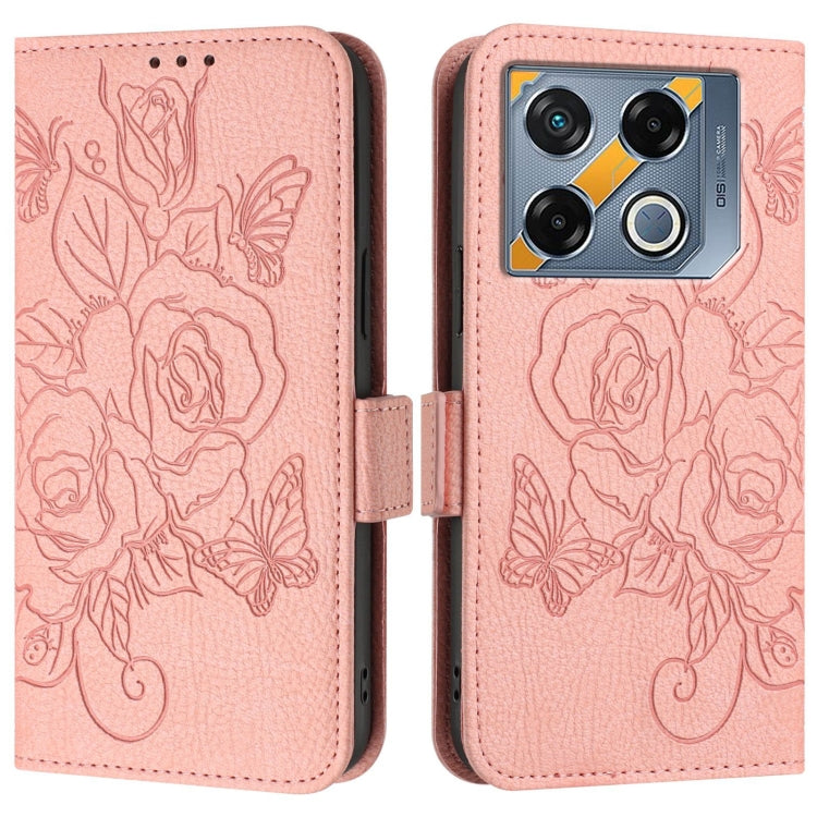 For Infinix GT 20 Pro Embossed Rose RFID Anti-theft Leather Phone Case