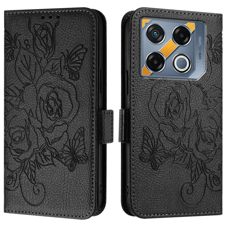 For Infinix GT 20 Pro Embossed Rose RFID Anti-theft Leather Phone Case