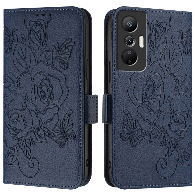 For Infinix Hot 20s / 20 Pro Embossed Rose RFID Anti-theft Leather Phone Case