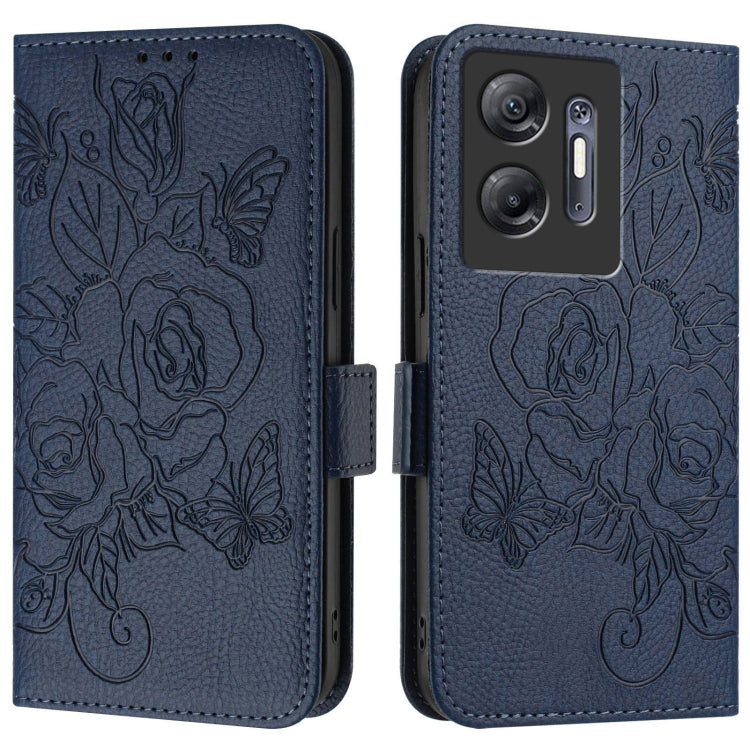 For Infinix Hot 30 5G Embossed Rose RFID Anti-theft Leather Phone Case