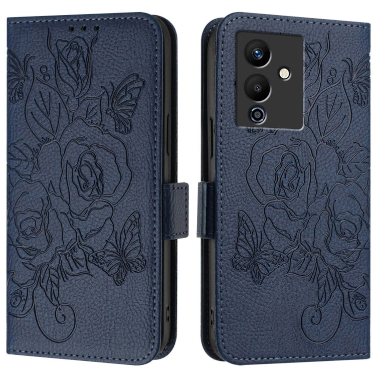 For Infinix Note 12 Pro 5G / Note 12 5G Embossed Rose RFID Anti-theft Leather Phone Case