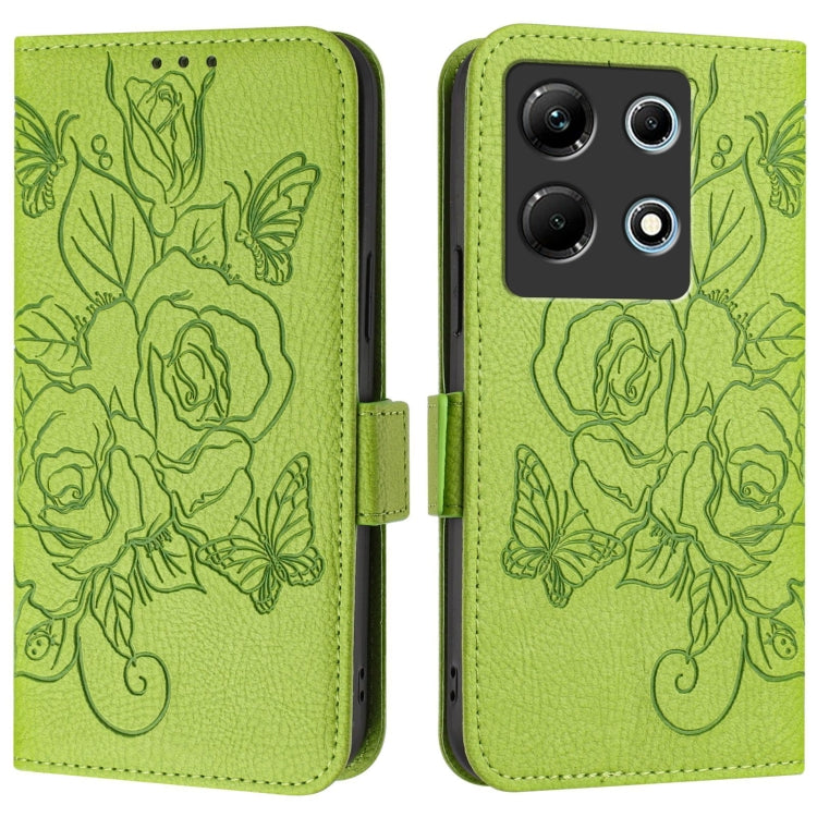 For Infinix Note 30 4G Embossed Rose RFID Anti-theft Leather Phone Case