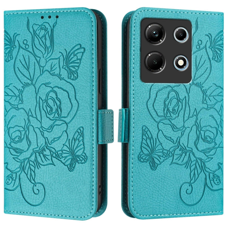 For Infinix Note 30 4G Embossed Rose RFID Anti-theft Leather Phone Case