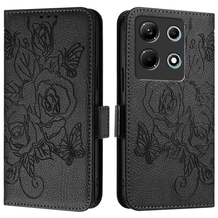 For Infinix Note 30 4G Embossed Rose RFID Anti-theft Leather Phone Case
