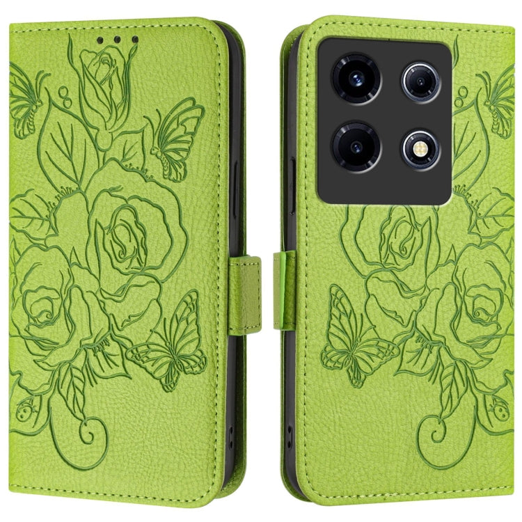 For Infinix Note 30 VIP Embossed Rose RFID Anti-theft Leather Phone Case
