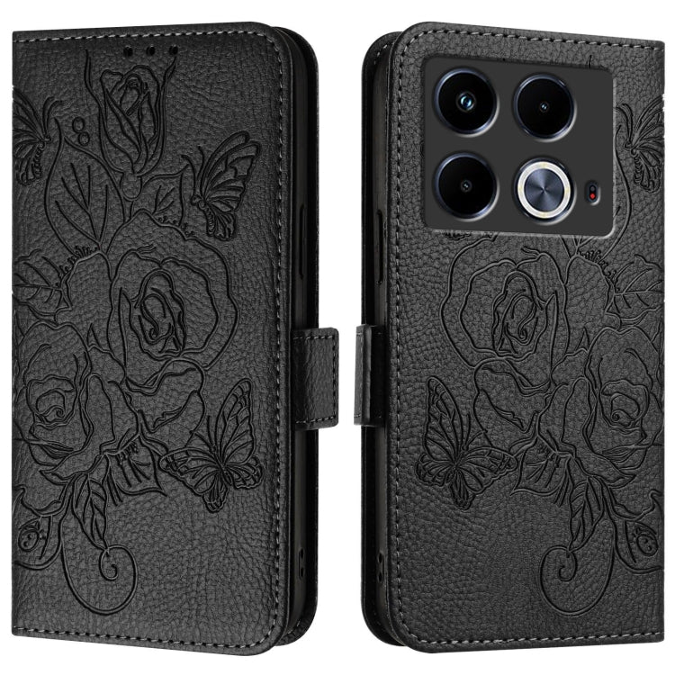 For Infinix Note 40 5G Embossed Rose RFID Anti-theft Leather Phone Case