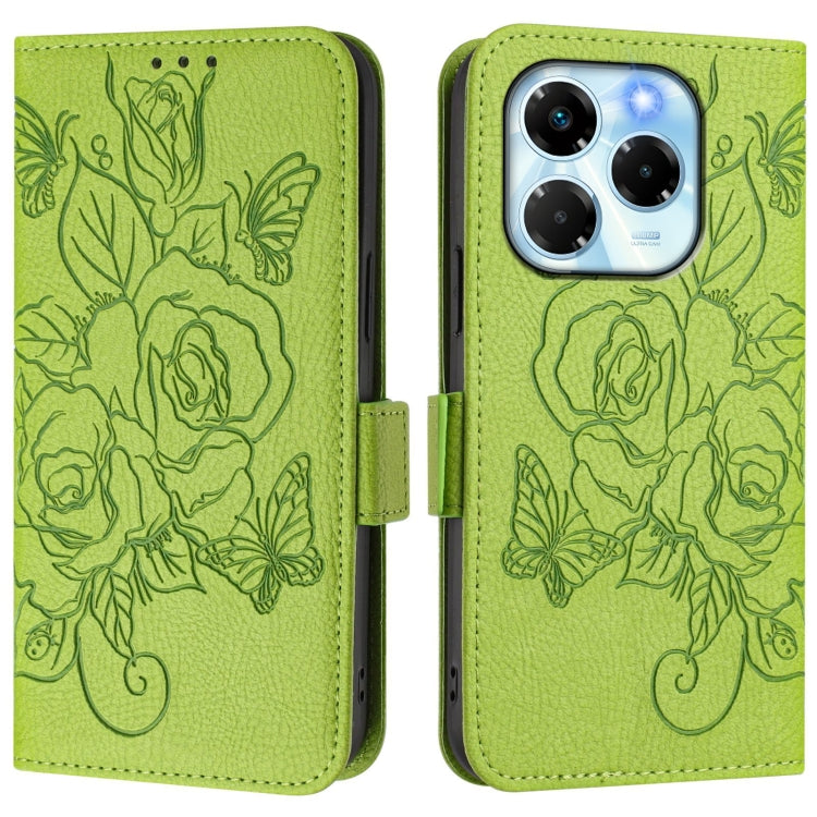For Infinix Note 40X 5G Embossed Rose RFID Anti-theft Leather Phone Case