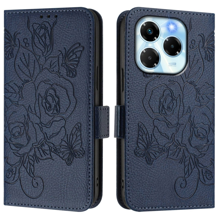 For Infinix Note 40X 5G Embossed Rose RFID Anti-theft Leather Phone Case