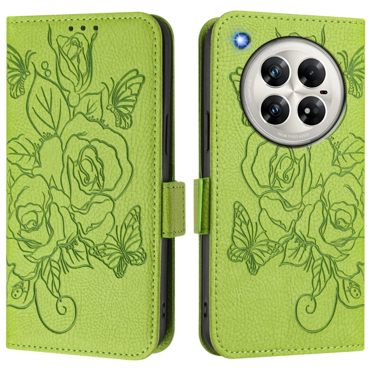 For Infinix Zero 40 5G / 4G Embossed Rose RFID Anti-theft Leather Phone Case