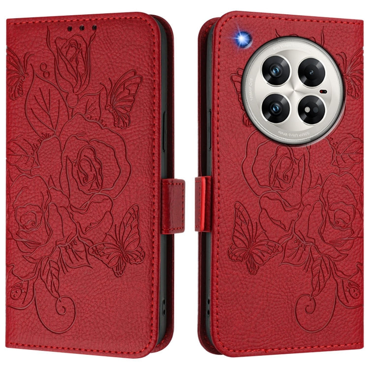 For Infinix Zero 40 5G / 4G Embossed Rose RFID Anti-theft Leather Phone Case