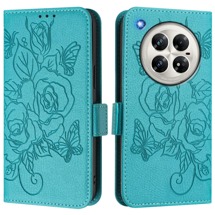 For Infinix Zero 40 5G / 4G Embossed Rose RFID Anti-theft Leather Phone Case