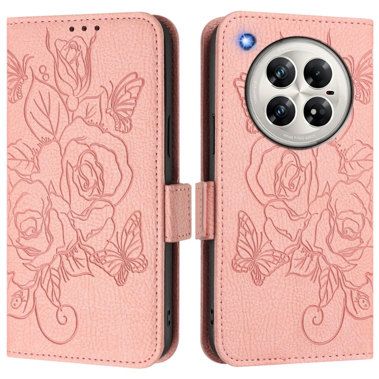 For Infinix Zero 40 5G / 4G Embossed Rose RFID Anti-theft Leather Phone Case