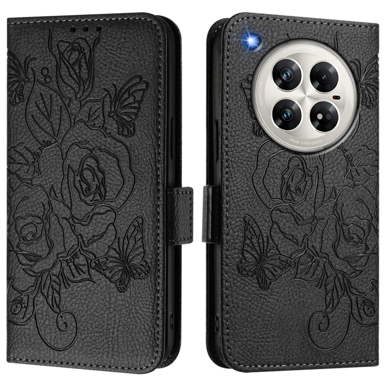 For Infinix Zero 40 5G / 4G Embossed Rose RFID Anti-theft Leather Phone Case